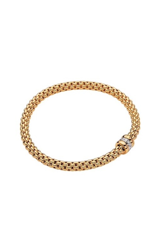 Fope White/Yellow 18 Karat Bracelet With 0.10Tw Round Diamonds