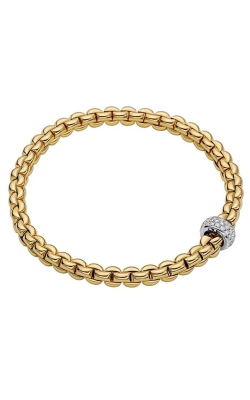 Fope Yellow 18K Eka Flex'It Bracelet with Diamond Pave 0.37Ctw
