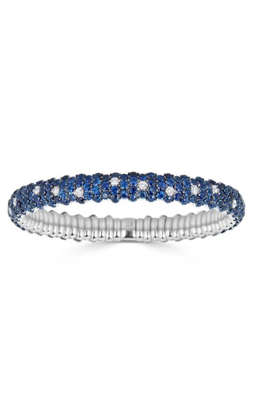 Zydo White 18 Karat Bracelet With 12.44Tw Round Sapphires And 0.88Tw Round F Vs Diamonds