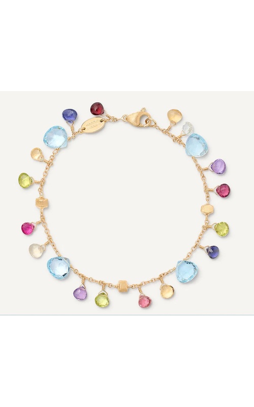 Marco Bicego Yellow 18 Karat Paradise Bracelet Length 7.25 With Mixed Shapes Topazs