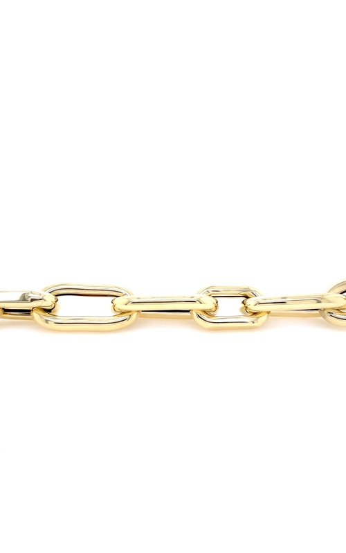 Yellow 14 Karat Jumbo Paper Clip Bracelet Length 9
