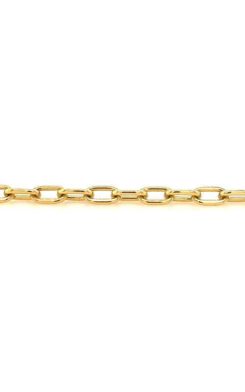 Yellow 14K Oval Matt 2Mm Bracelet Length 7.5
