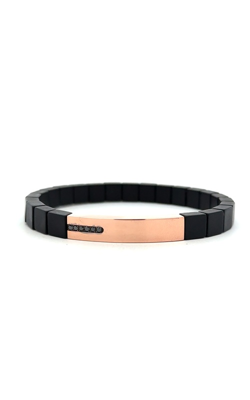 Rose 18 Karat Bracelet With 6 0.13Tw Round Onyxs