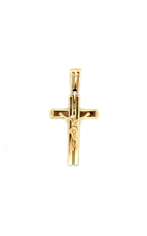 Yellow 14 Karat Crucifix Charm - Medium
