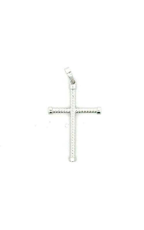 White 14 Karat Cross Pendant