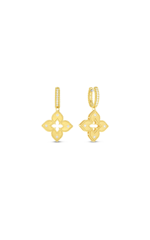 Roberto Coin Yellow 18 Karat Diamond Petite Venetian Princess Drop Earrings With 0.23Tw Round G/H Si Diamonds