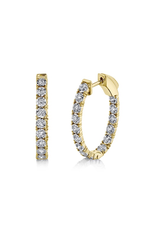 Yellow 14 Karat Earrings With 30=0.90Tw Round G/H SI Diamonds