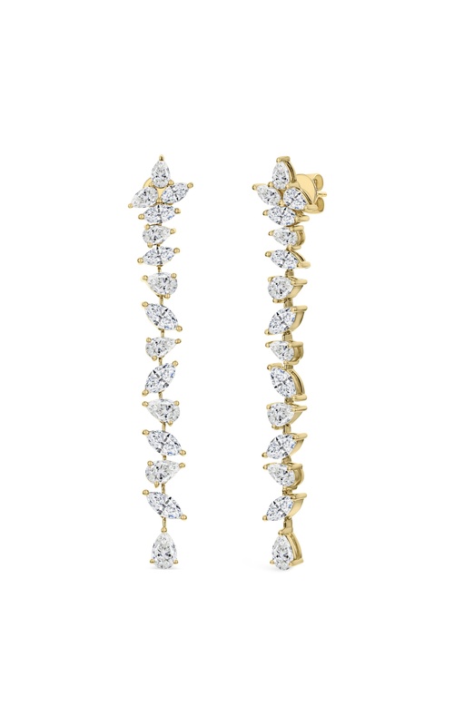18KY 14MQ=2.75CT 16PE=4.05CT DIA EARRINGS