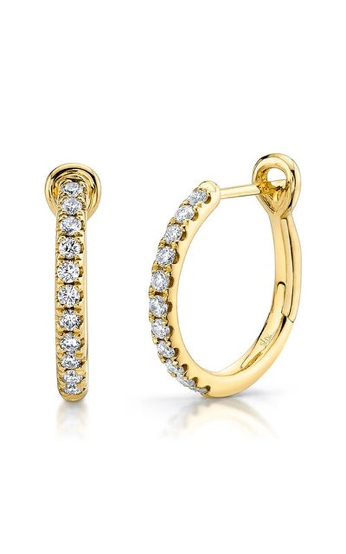 14KY 22=0.26CT G/H Si DIAMOND HOOP EARRINGS