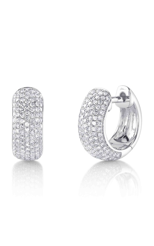 White 14 Karat Earrings With 232=0.51Tw Round G/H Si Diamonds