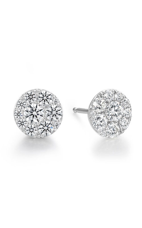 18KW 22=1.02Tw Round G/H Vs-Si Diamonds Tessa Diamond Circle Earrings