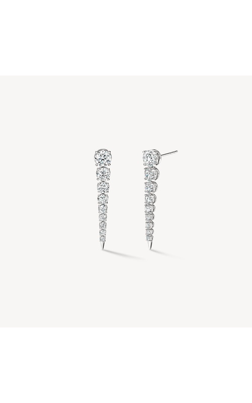 18KW 34=3.46TCW ROUND GH/VS ICICLE DIAMOND DROP EARRINGS MEDIUM