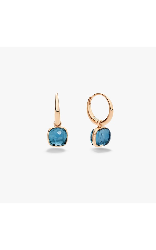 Pomellato 18KR Nudo Mini 2 London Blue Topaz 7.40ctw Earrings