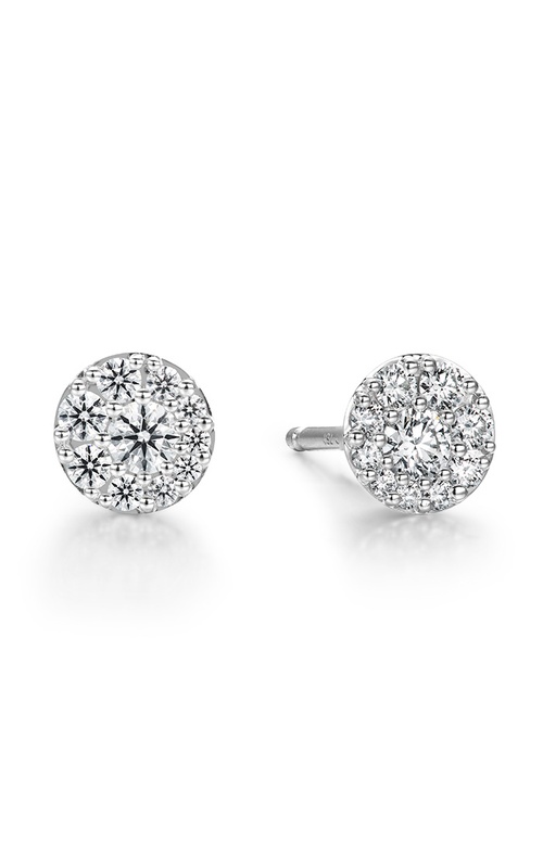 Hearts On Fire White 18 Karat Tessa Diamond Circle Earrings With 20 = 0.50Tw Round G/H Vs-Si Diamonds