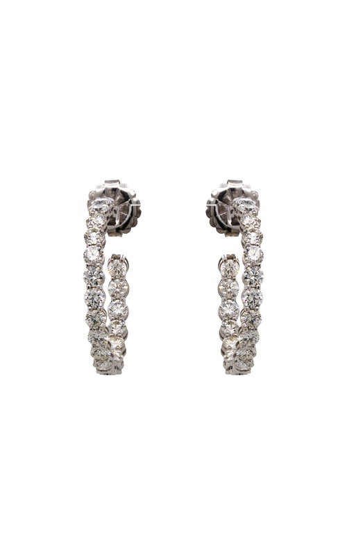 White 18 Karat Earrings With 42=6.06Tw Round Diamonds