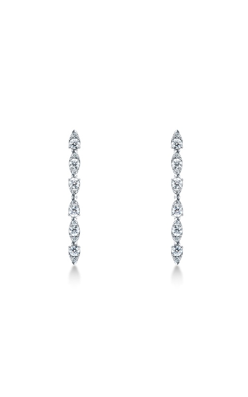 Hearts On Fire Aerial Dewdrop Stiletto Earrings White 18 Karat Earrings With 28=1.20Tw Round G/H Vs-Si Diamonds