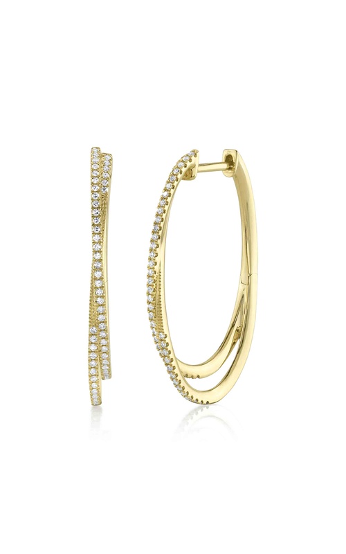 Yellow 14 Karat Earrings With 104=0.26Tw Round G/H Si Diamonds
