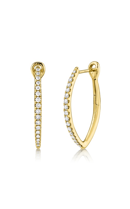 Yellow Polished 14 Karat Earrings With 34=0.35Tw Round G/H Si1 Diamonds