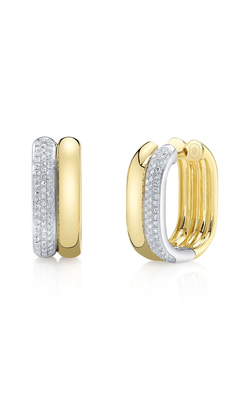 White/Yellow 14 Karat Earrings With 116 = 0.33Tw Round G/H Si Diamonds