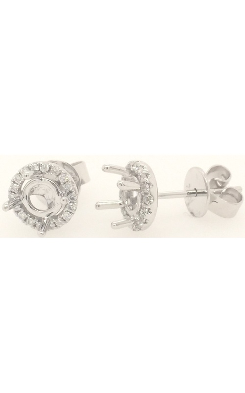 White 18 Karat Earrings With 36=0.15Tw Pear G/H Si Diamonds