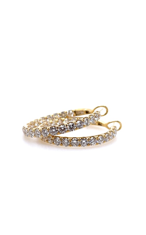 Yellow 18 Karat Earrings With 36 6.06Tw Round G/H Vs Diamonds