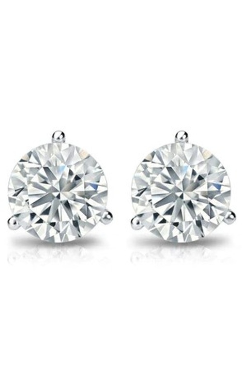 White 14 Karat Diamond Stud Earrings With 2 = 4.80Tw Round J/K Si1-Si2 Diamonds