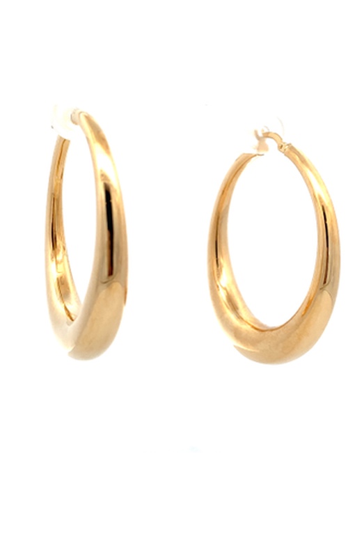 Yellow 14 Karat Chunky Hoop Earrings Total Grams: 6.3