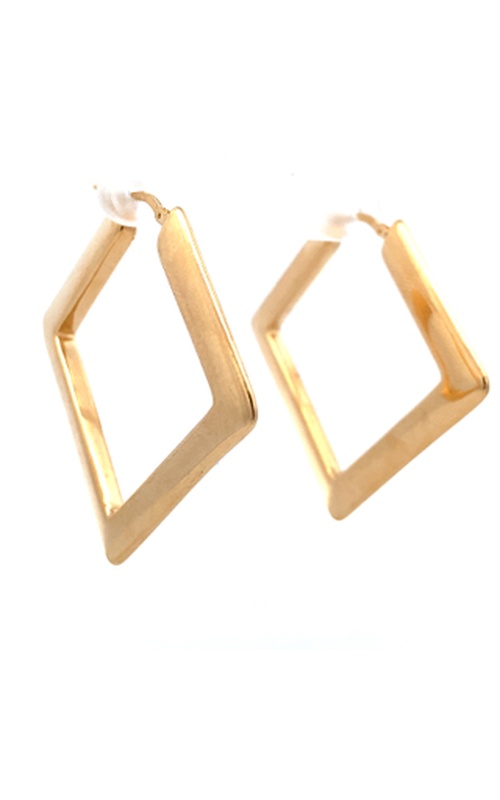 Yellow 14 Karat Geometric Hoop Earrings Total Grams: 5.17
