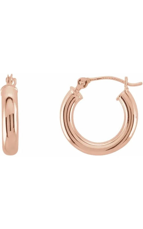 Rose 14 Karat Earrings MM: 3X16.25 Total Grams: 1.4