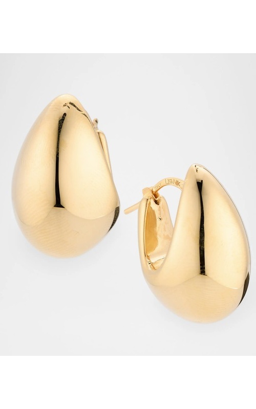 Yellow 14 Karat Chunky Hoop Earrings