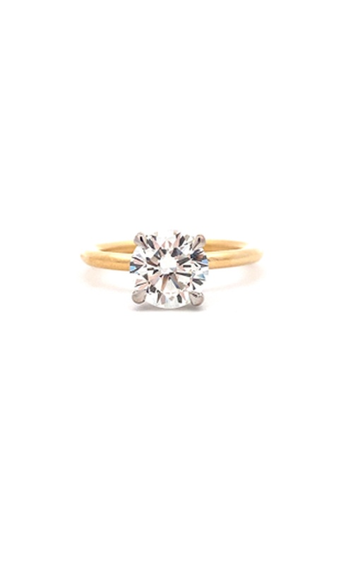 Yellow/White 18 Karat Engagement Ring Size 6.5 With One 1.55Ct Round I Vvs1 Diamond GIA# 7458059288