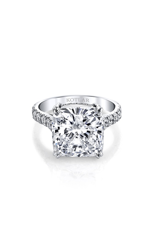 Harry Kotlar Platinum Engagement Ring Size 6 With One 7.02Ct Cushion G Si1 Diamond And 0.73Tw Round G Vs1 Diamonds AGS #104070296001