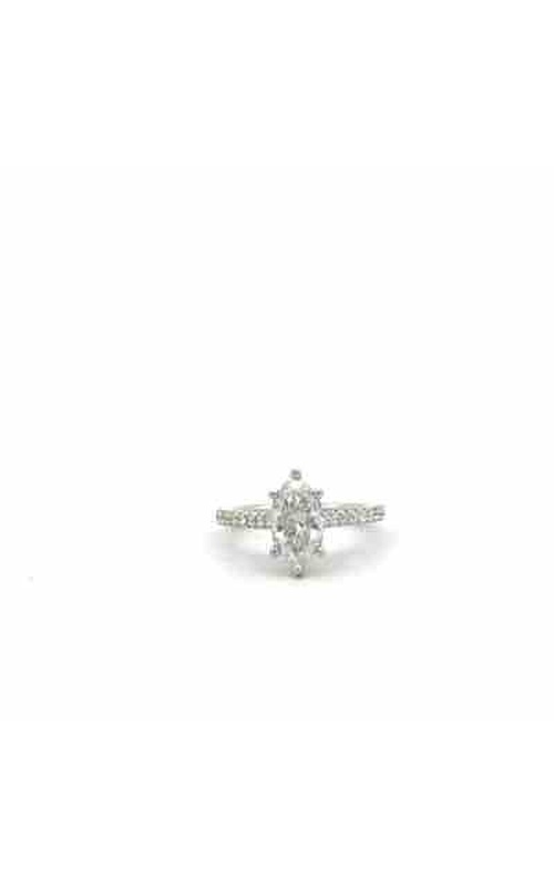 White 14 Karat Engagement Ring Size 6.5 With One 1.57Ct Marquise D Si2 Diamond And 22=0.34Tw Round G Vs Diamonds