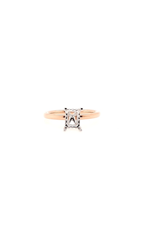 White/Rose 18 Karat Semi-Mount Ring Size 6.5 With 16=0.08Tw Round G/H Si2 Diamonds