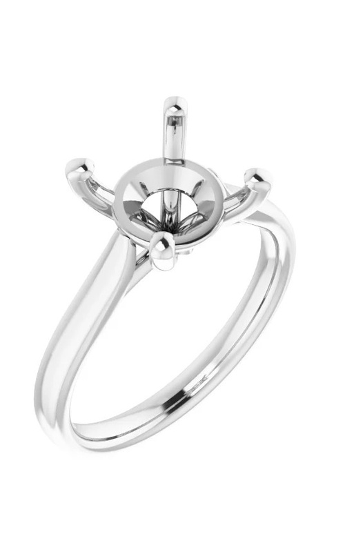 14 Karat White Semi-Mount Ring SIZE 7