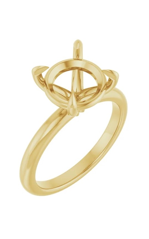 18 Karat Yellow Semi-Mount Ring for a 10mm Round