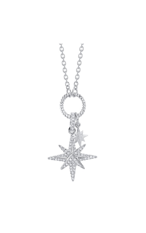 Always Dream by Heller Jewelers Charm Necklace White 14 Karat Necklace With 64 0.15Tw Round G/H Si Diamonds