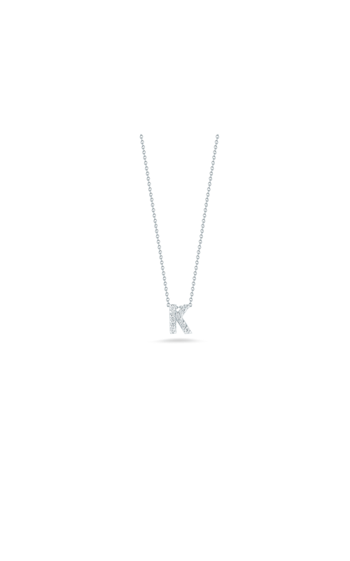 Roberto Coin White 18 Karat Diamond Love Letter K Pendant With 11=0.05Tw Round G/H Si Diamonds