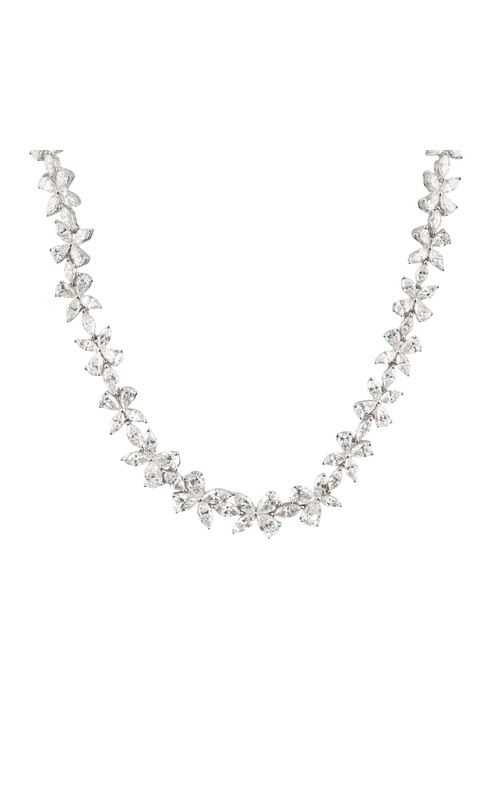 Marquise and Pear Diamond Necklace