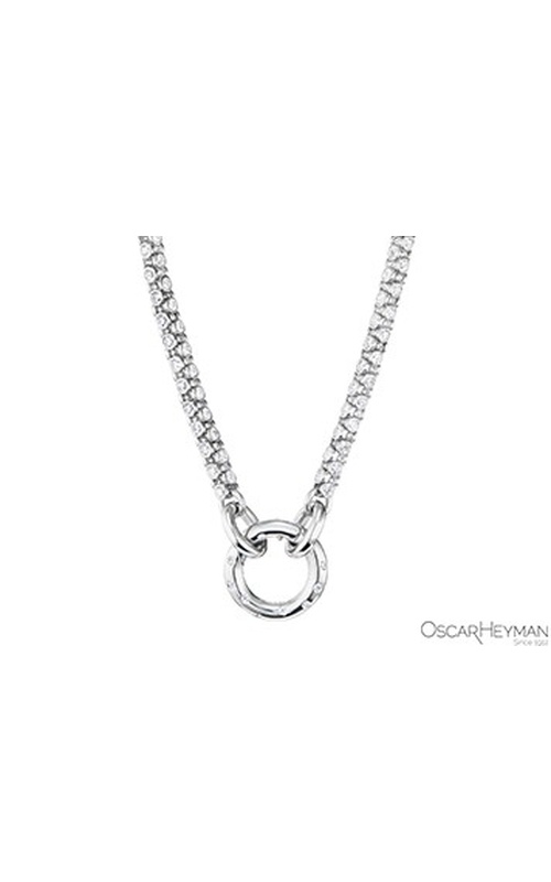 OSCAR HEYMAN PLATINUM 376=19.88 F-G VS DIAMOND WATCH NECKALCE 17