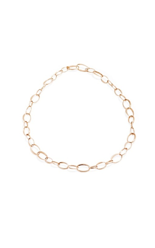 Pomellato Chain Gold Lady's Rose 18 Karat Necklace Length 55CM