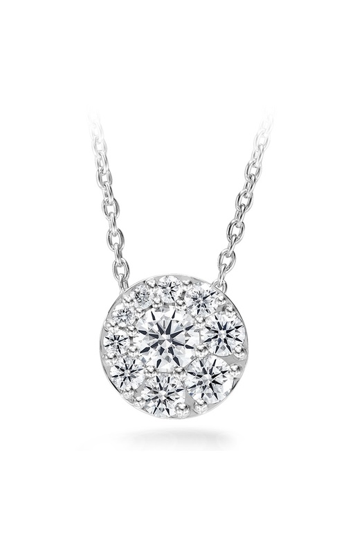Hearts On Fire Tessa Diamond Circle Necklace White 18 Karat Necklace With 14=1.52Tw Round G/H Vs-Si Diamonds