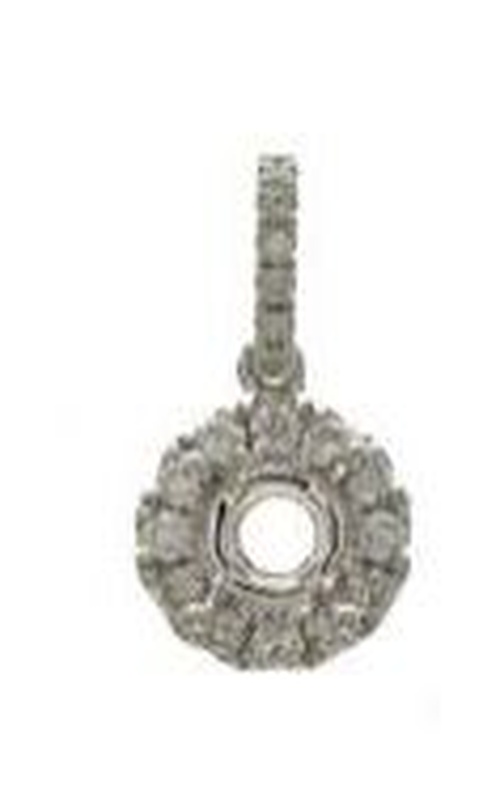 White 14 Karat Semi-Mount Pendant With 16 = 0.16Tw Round G/H Si Diamonds