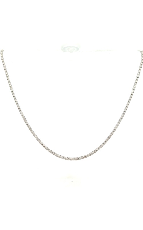 White 18 Karat Diamond Tennis Necklace Length 16.5 With 179 = 6.07Tw Round G/H Vs Diamonds