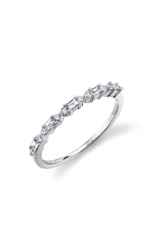 White 14 Karat Diamond Baguette Ring With 15=0.25Tw G/H Si Diamonds