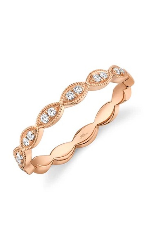 Rose 14 Karat Fashion Ring Size 7 With 14 0.13Tw Round G/H Si Diamonds