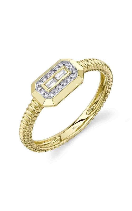 Yellow 14 Karat Fashion Ring Size 7 With 20 0.09Tw Baguette And Round G/H Si Diamonds