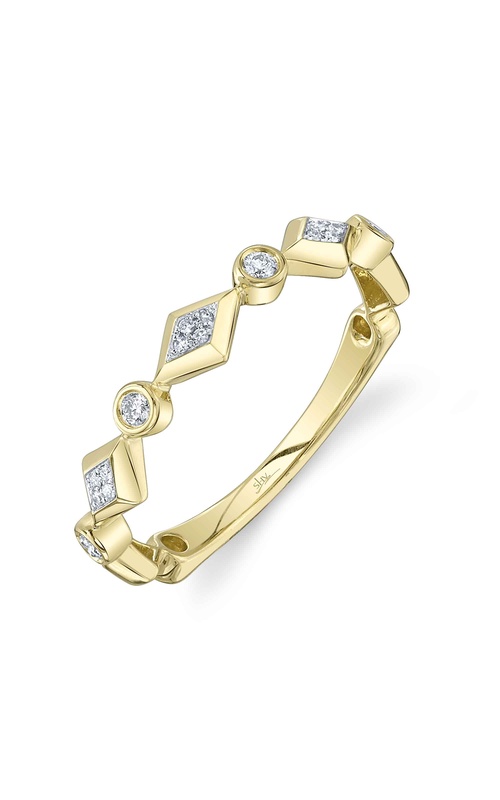 Yellow 14 Karat Fashion Ring Size 7 With 16=0.11Tw Round G/H Si Diamonds