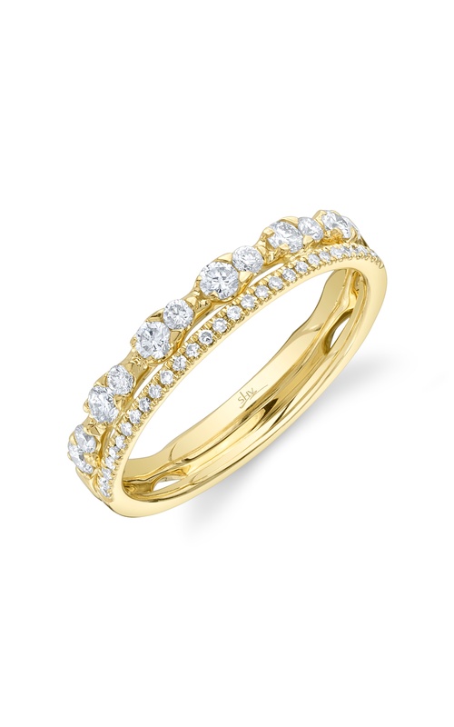 Yellow 14 Karat Fashion Ring Size 7 With 41=0.43Tw Round G/H Si Diamonds