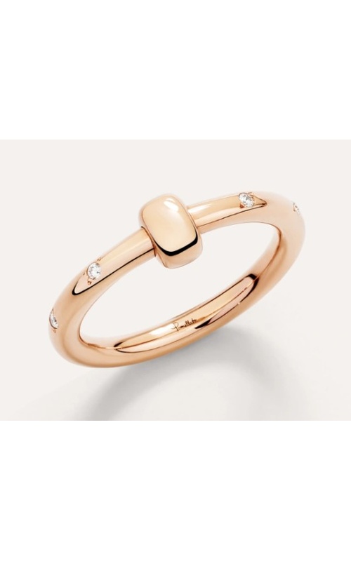 Pomellato Rose 18 Karat Together Ring Size 54 With 9 = 0.10Tw Round G/H Vvs-Vs Diamonds